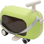 Kids Ride On Luggage, Multi Functional Toddler Rideable Suitcase with 90 Degree Folding Pedals 25KG Capacity Carry On Trunk for Children (Roseate) - Green