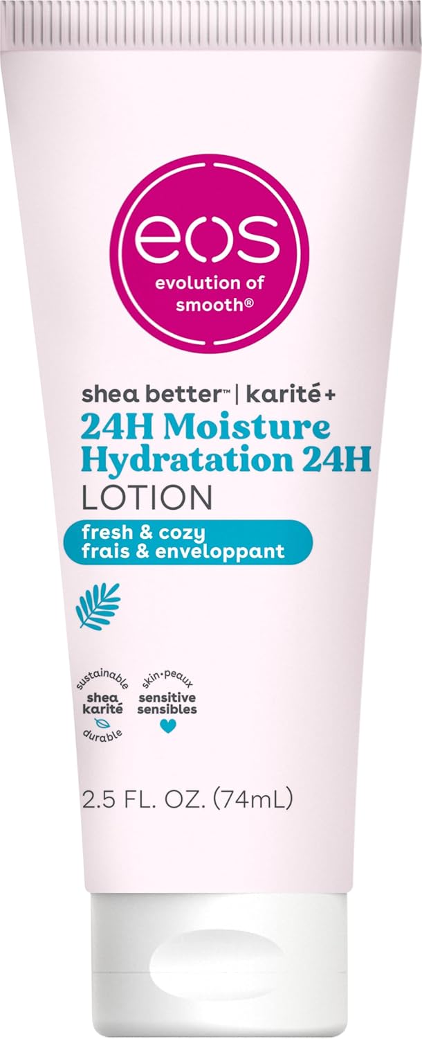 24H Moisture Travel Body Lotion- Vanilla Cashmere, Travel Size Essential, Toiletries, Mini Body Lotion For Dry Skin, 2.5 fl oz - Fresh & Cozy 75 ml (Pack of 1)