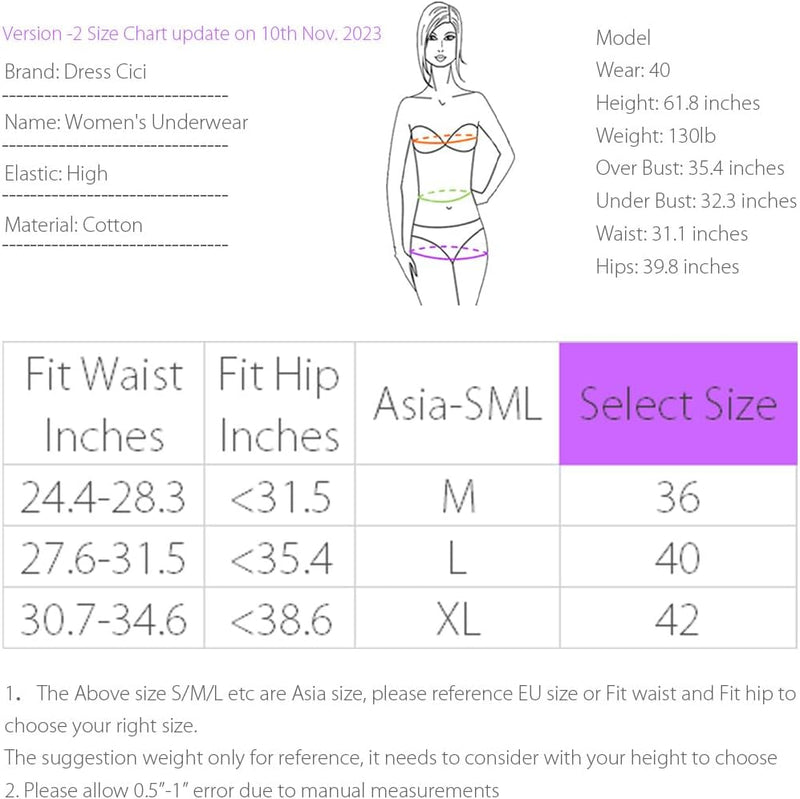 100% Cotton Underwear For Women Mid Rise Everyday Essential Brief Underwear 3 Pack Sets