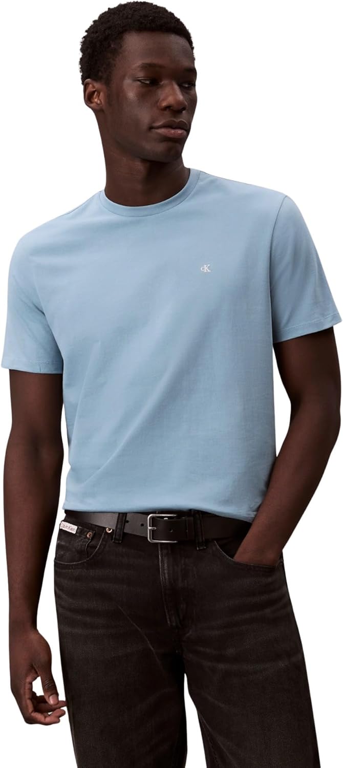 mens Ss Classic Monogram Tee Lv04rd254g T-Shirts - Smoke Blue