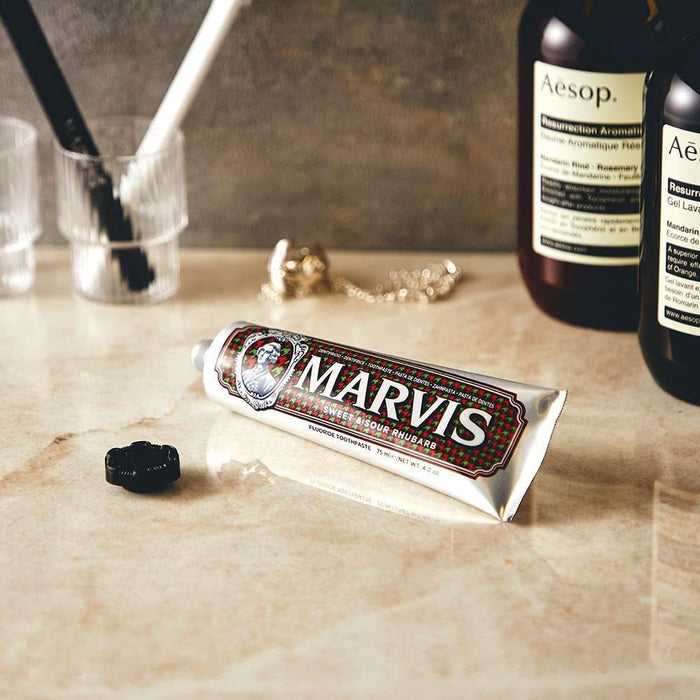 Marvis Sweet & Sour Rhubarb Toothpaste, Rhubarb, 75 milliliters