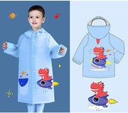 Kids Raincoat Boys Girls Rain Jacket Hooded Dinosaur Poncho Waterproof Coat Outdoor Sports 2-12Years