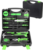 DNA MOTORING 39-Piece Household Tool Set General Repair Small Hand Tool Kit Storage Case for Home Garage Office College Dormitory Use, Green, TOOLS-00010 - Green Electronic Repair Kit