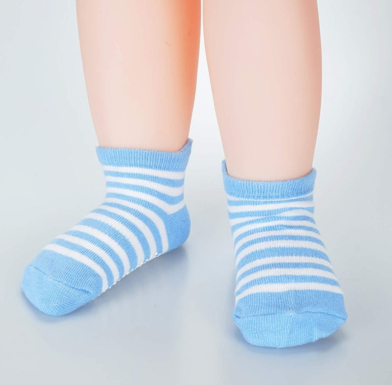 CozyWay Non-Slip Socks with Grippers - Ankle Style for Little Girls and Boys, Infants, Toddlers, Children