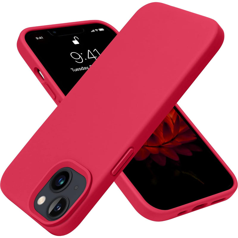 OTOFLY Designed for iPhone 13 Case, Silicone Shockproof Slim Thin Phone Case for iPhone 13 6.1 inch Red
