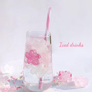 Reusable Ice Cube, Cherry Blossom Shape, Reusable Ice Cubes for Drinks, Washable, Non-Melting Plastic Ice Cubes(28 PCS)