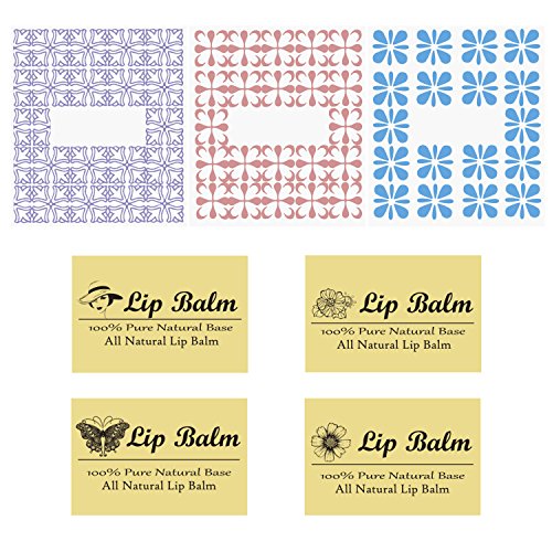 Kare & Kind Lip Balm Container Tubes 50-Pack DIY Translucent 3-16 Oz (5.5 ml) Including 50 Writeable & 50 Printed Lip Balm Stickers Twist Mechanism and a Cap Empty Transparent