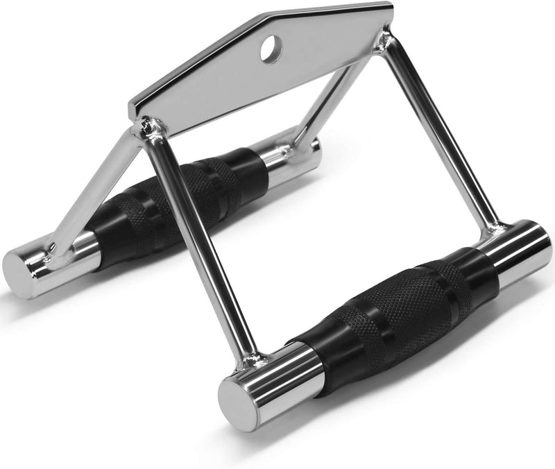 SKY LAND Double D Row Handle Cable Attachment - Non-Slip Rubber Hand Grips V Bar, Lat Pull Down Attachment, Ideal for Weight Workout & Gym Exercises - 18 x 17 x 13.5 cm.