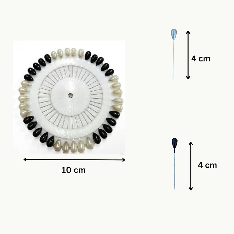80PCS Pearlised Scarf/Hijab Pins: Elegant Muslim Brooches for Women - Pack of 2