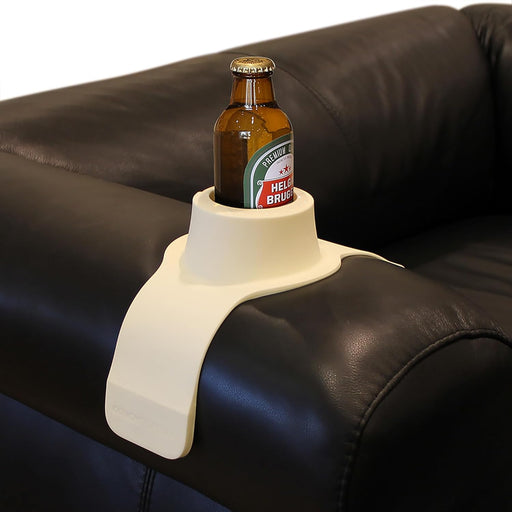 HIT PRODUCTS CouchCoaster Drink Holder for Sofa, Jet Black - Cool Cream