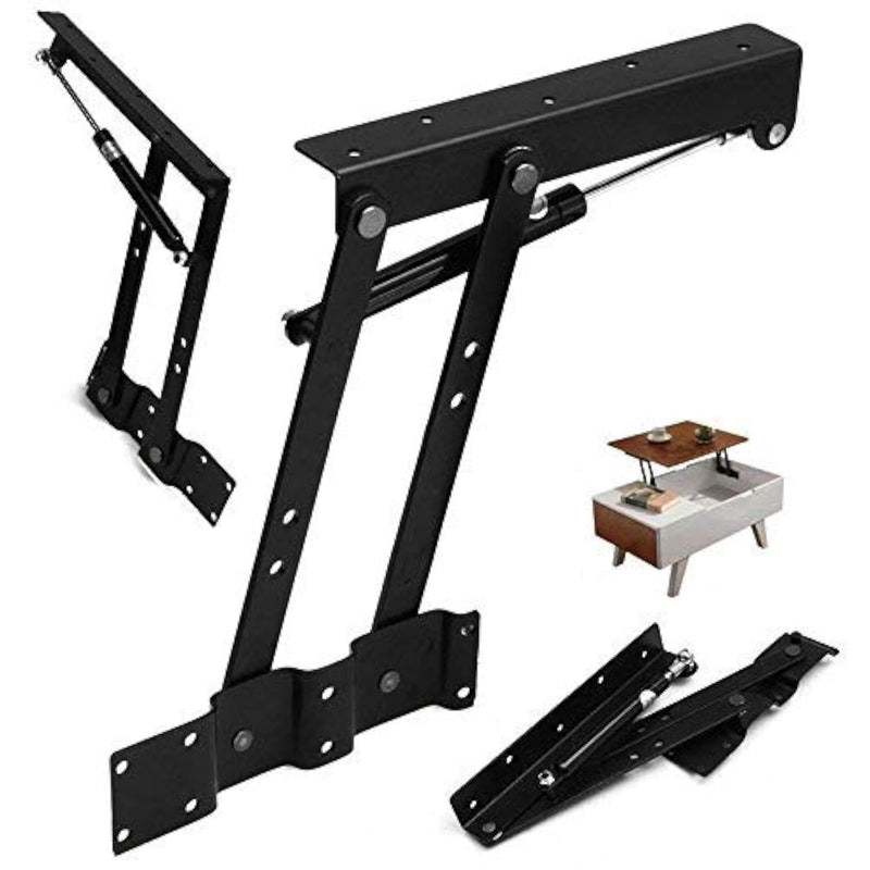 MSOBAIW 1 Pair Lift Up Top Coffee Table Mechanism Spring Hinge Hardware Fitting Table Hinge for Furniture Accessories, Multi-Functional Pneumatic Gas Spring Lift Support for Coffee Table