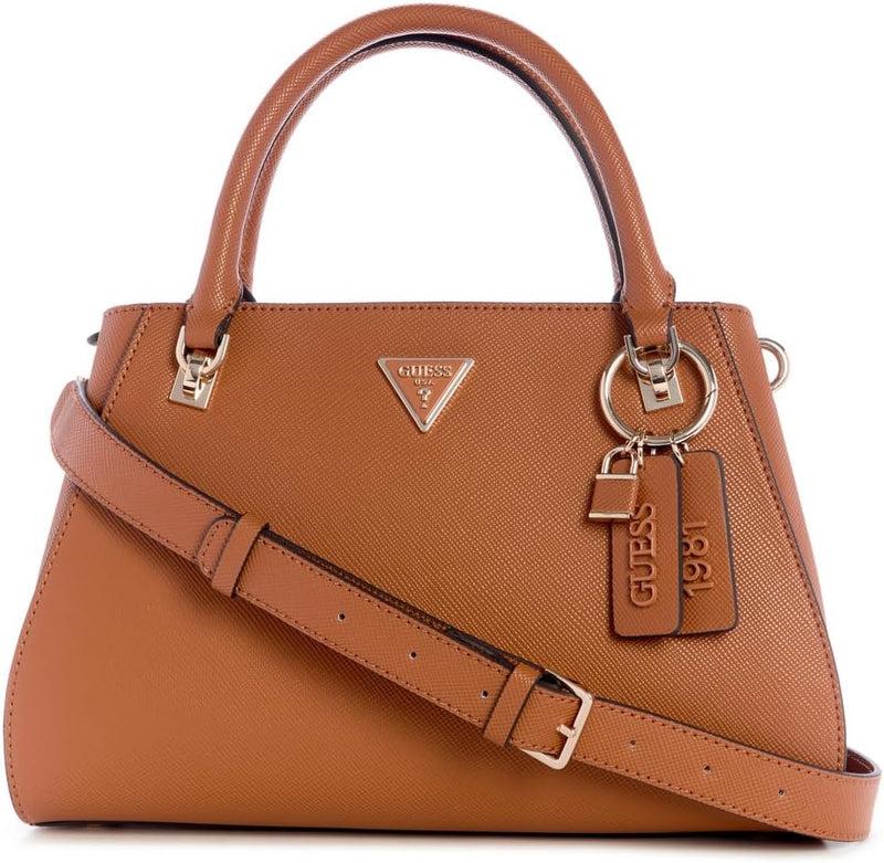 Womens Noelle Luxury Satchel Handbag - Light Cognac