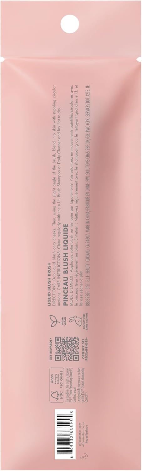 Camo Liquid Blush Brush, Angled Blush Brush Ideal For Applying & Blending Colours On Cheeks, Soft, Dense Bristles, Vegan & Cruelty-free