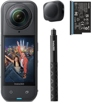 X5 - Waterproof 8K 360 Action Camera, Leading Low Light, Invisible Selfie Stick Effect, Rugged and Replaceable Lens, 3-Hour Battery, Triple AI Chip Design, UAE Version - Starter Bundle