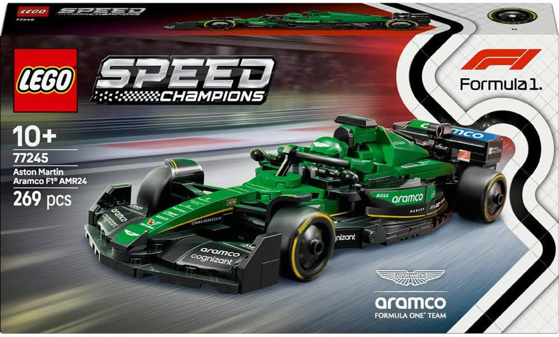 Speed Champions Aston Martin Aramco F1 AMR24 Race Car Toy with a Collectible Formula 1 Driver Minifigure - Model Kits for 10+ Year Old Boys & Girls or Adult Motorsport Fans 77245