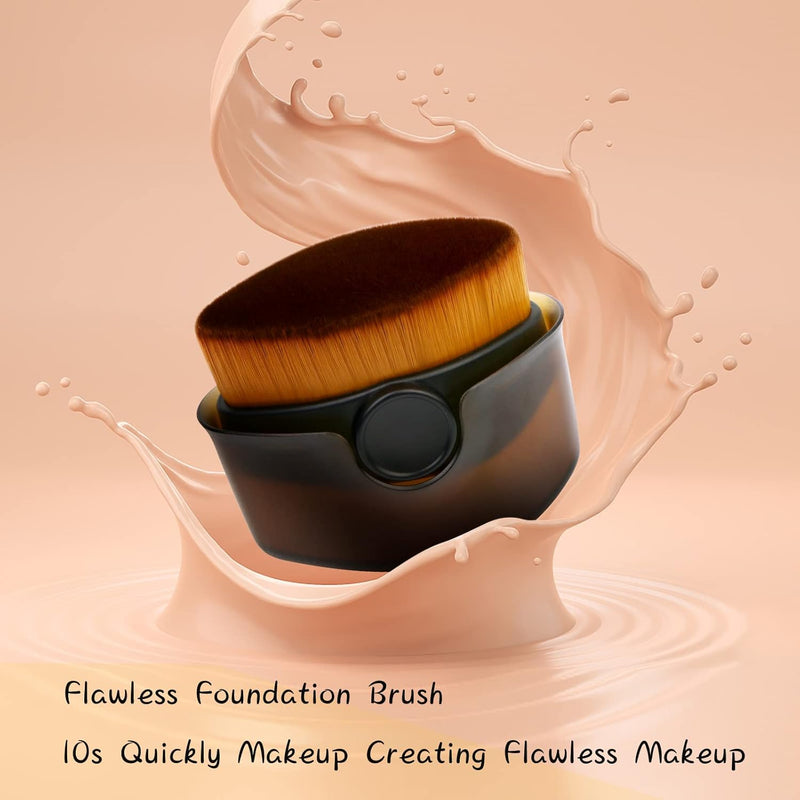 Oasisgalore Kabuki Brush, Flawless Foundation Brush, for Liquid & Foundation Cream Makeup (Black)