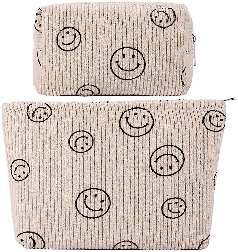 ZLFSRQ 3Pcs Checkered Makeup Bag for Women Large Cosmetic Bag Set Travel Toiletry Bag Makeup Pouch Bag for Purse Pink Zipper Storage Bag Organizer Cute Small Aesthetic Girls Car Essentials Bag