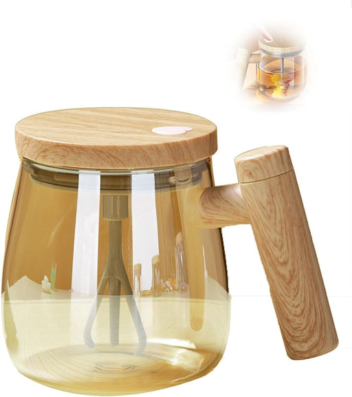 GIONAR Electric High Speed Mixing Cup, Self Stirring Coffee Mug, Automatic Mixing Coffee Cup (White) - Gold