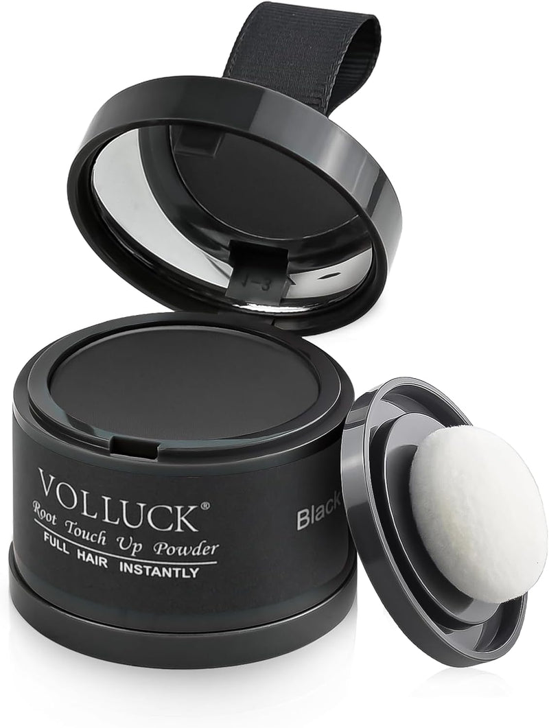 Root Touch Up Hair Powder Root Cover Up Hairline Shadow Powder Stick, Root Touch Up Dark Brown for Thinning Hair for Women and Men, Bald Spots, Eyebrows, Beard Line, Dark-Brown, Pack Of 1 - Black 4 g (Pack of 1)