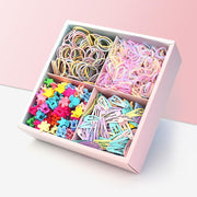 Shining Diva Fashion 1160 Pcs Hair Clips Rubber Bands Hairband Hair Accessories Kit with Box for Girls Kids Baby Toddlers (14901zb) - 1160 pcs Hair Accessories Box