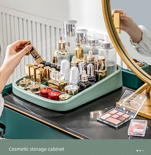 TAPIT Acrylic Clear Makeup Organizer and Storage Stackable Extra Large Skin Care Cosmetic Display Case with Pulley Makeup Accessories Beauty Skincare Product Organizer (White)