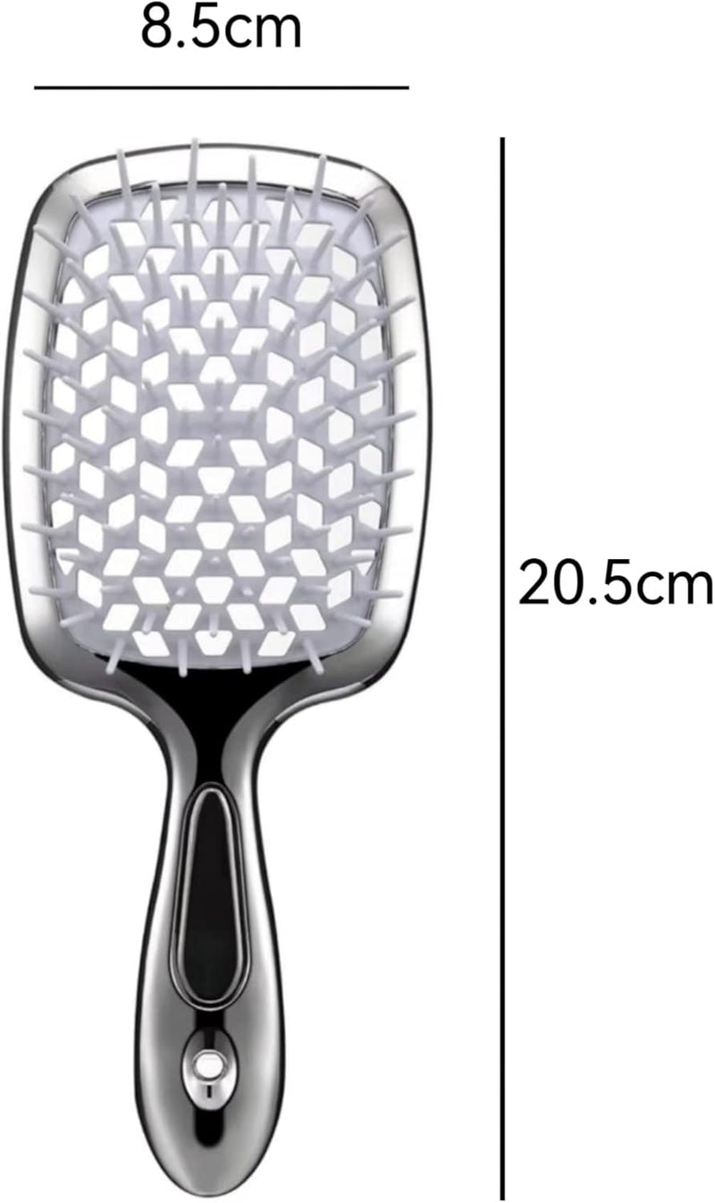 ALANX Detangler Hairbrush ï¼ŒMassage Curl Combï¼ŒDetangling Hair Brush for Women, Girls and Kids for Wet, Dryï¼ŒFine, Curly, Thick and Long Hair (WHITE/YELLOW)