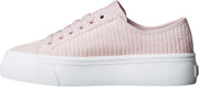 womens Vulc Flatf Lace Up Corduroy Ck Yw0yw02005 Low Top - Hushed Pink