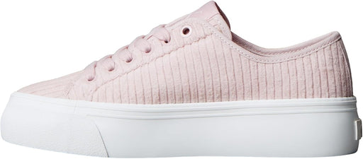 womens Vulc Flatf Lace Up Corduroy Ck Yw0yw02005 Low Top - Hushed Pink
