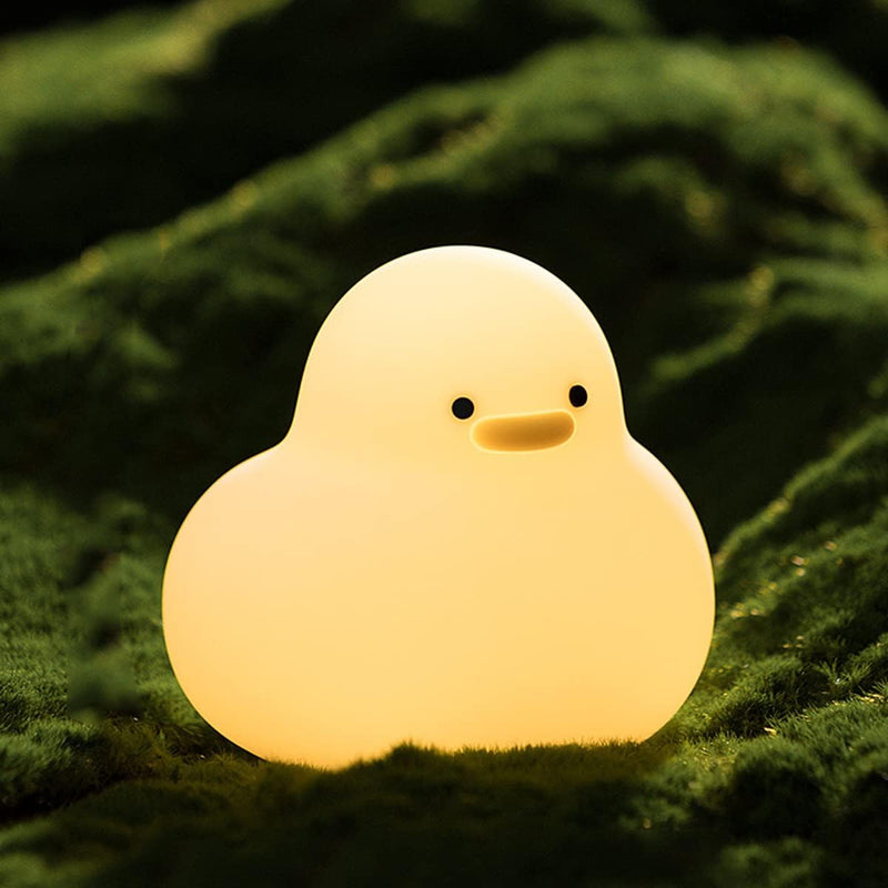 LEDHOLYT Night Light for Kids, Cute Silicone Nursery Pear Lamp for Baby and Toddler,Fruit NightLight for Boys and Girls,Squishy Night Lamp for Bedroom,Kawaii Bedside Lamp for Kids Room (Pear) - Duck