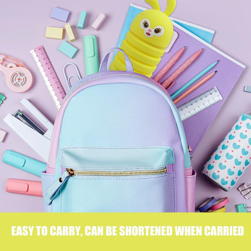 Telescopic Pencil Case, 3D Bear Telescopic Case, 2 in 1 Yellow Silicone Case and Desk Pencil Case, Small Stationery Box, School Supplies, School Bag, School Material Present
