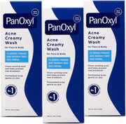 â Creamy Acne Wash with 4% Benzoyl Peroxide Reduces Blemishes and Exfoliates Skin Cells â 6 oz (3 Pack)