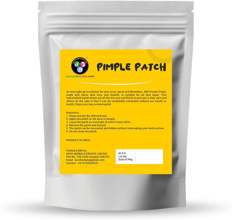 ABC Acne Pimple Patch for Face (108 dots) | Waterproof Patches for Active Acne | Absorbs Pimple Overnight and Reduces Excess Oil | Facial Patches with 100% Hydrocolloid