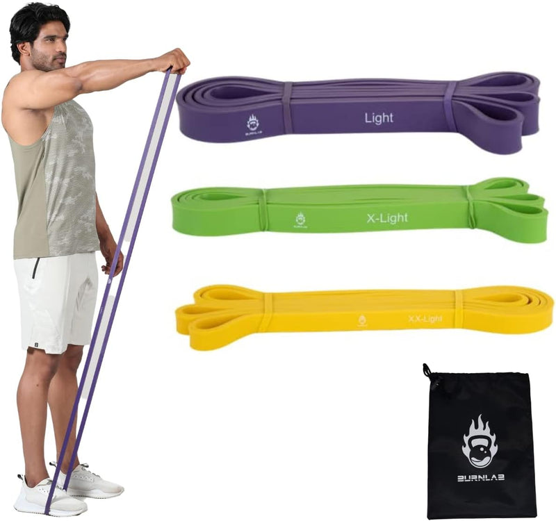 Burnlab Resistance Bands (Choose from 8 Different Sizes from 8Kg - 116Kg), Pull Up Assistance Bands for Exercise, Chin Ups, Powerlifting, Training, Gyms, Home Fitness - for Men and Women