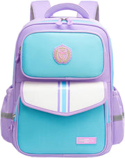 Kids Backpack for Girls Boys Book Bag for Elementary Primary, Cute Children Bookbag Teens School Bags Toddler Backpack - Purple