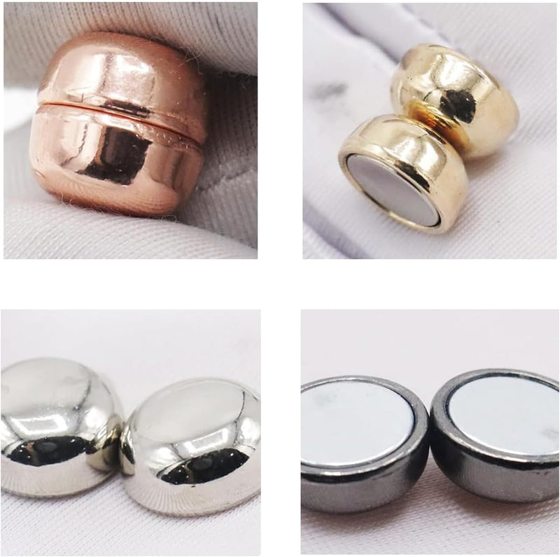 KUKUMAJI 8pcs Hijab Magnetic Pins,Pinless Magnetic Hijab Strong Magnets Buttons Scarf Clasp Pinless Brooch No-Snag Multi-Use Hijab Magnets for Clothes Women