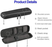 Hard Shell Pen Case Durable Stylus Pencil Case Holder EVA Hard Pencil Case for Pen Hard Shell Carrying Holder for Executive Fountain Pens Black