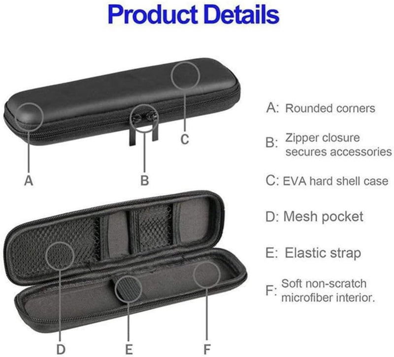 Hard Shell Pen Case Durable Stylus Pencil Case Holder EVA Hard Pencil Case for Pen Hard Shell Carrying Holder for Executive Fountain Pens Black