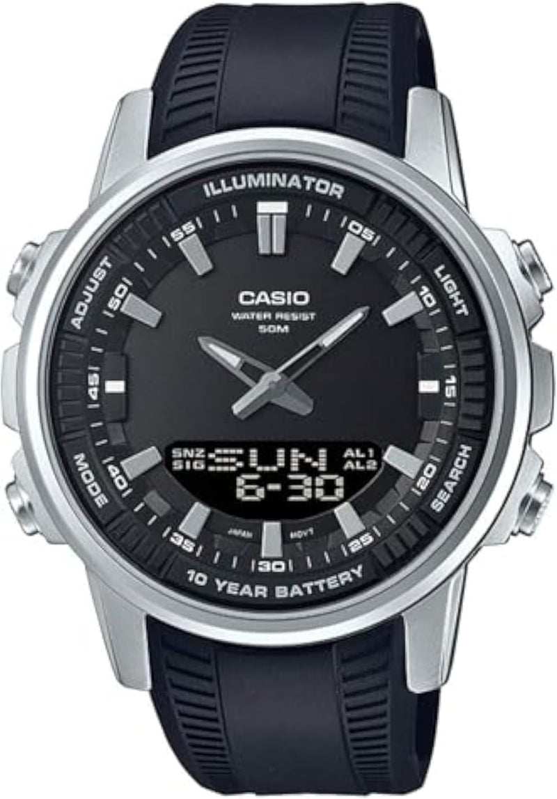 Stainless Steel Band Analog Digital - Black