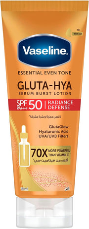 Essential Even Tone Body Lotion Smooth Radiance, Gluta-Hya Serum Burst, 10X More Powerful than Vitamin C, Deeply Moisturising, 200ml - Radiance Defense