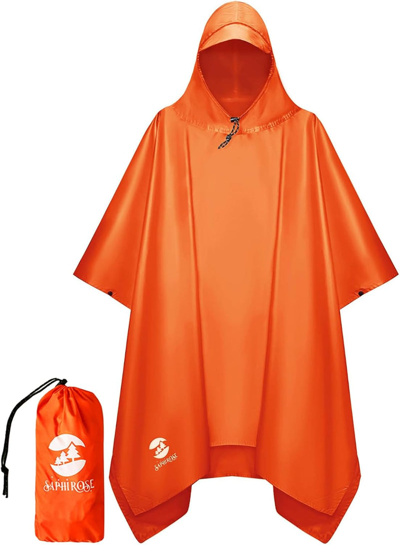 womens Raincoat Cape Coat - Orange
