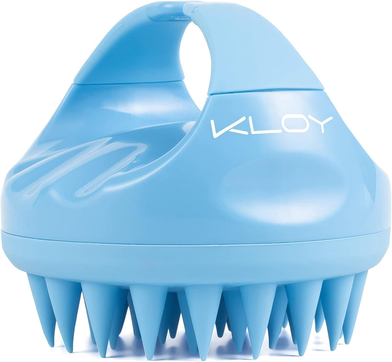 KLOY Hair Scalp Massager Shampoo Brush with Soft Silicone Bristles- Purple - Blue