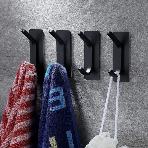 STAYOUNG 8 PCS Stainless Steel Hooks - Heavy Duty Storage Wall Mount Hooks, No Drill Hooks, Waterproof and Rust-Proof, Strong Load-Bearing, Suitable For Kitchen, Bedroom, Bathroom, Living Room