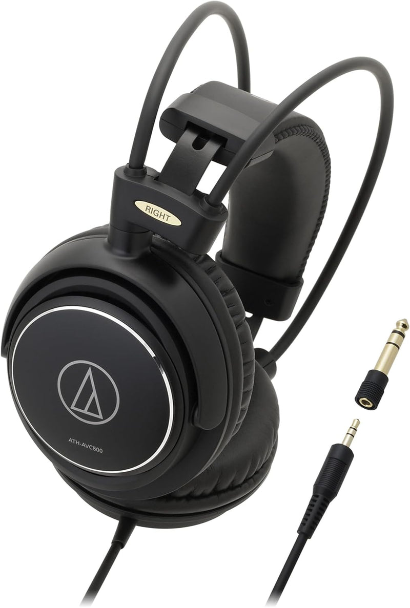 Audio-Technica ATH-M20X Professional Studio Monitor Headphones, Black - Closed Back AVC500 Dynamic Headphones