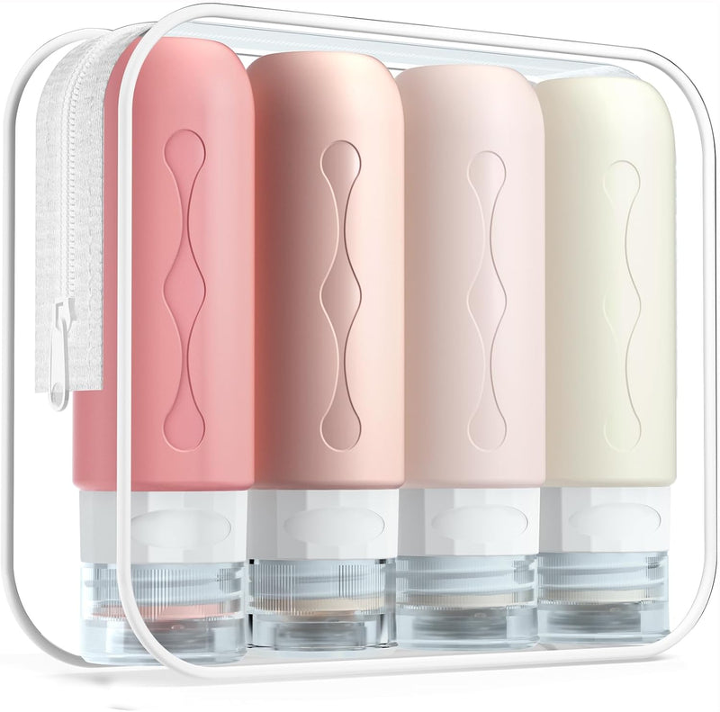 Gemice Bottles for Toiletries Tsa Approved Travel Size Containers BPA Free Leak Proof Refillable Liquid Travel Accessories for Cometic Shampoo and Lotion Soap