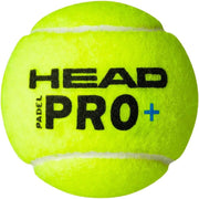 HEAD Padel Pro+ Padel Balls - High Durability and more control, Can of 3 balls - 2.7"