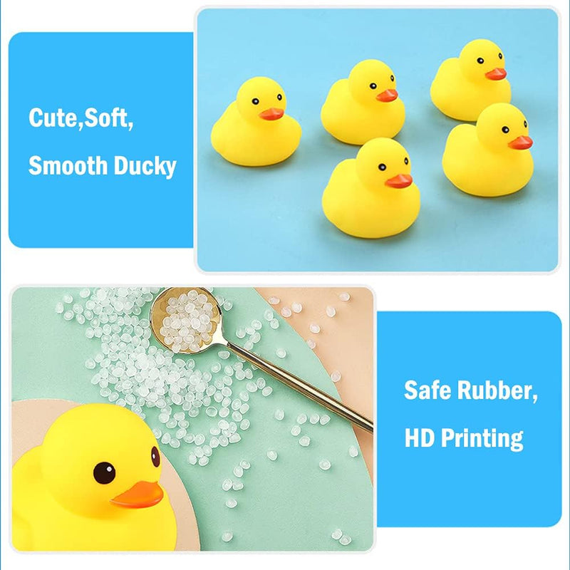 YUERFEILA 30PCS Mini Rubber Duck Bath Duck Toys for Toddlers Boys Girls,Squeak and Float Rubber Ducks in Bulk Baby Shower Duck Decorations Party Favors