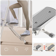 Stair ClimberFoldable Step MachineHeight Adjustable Stepper with LCD Display and HandlebarVertical Climbing Cardio Exercise Machine for Home and Office Exercises