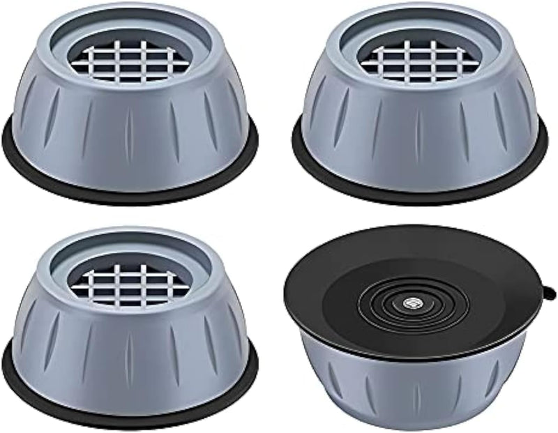 Anti Vibration Shocking Pads for Washing Machine Shock Noise Cancellation - Stops Washer Dryer Moving, Rubber Antivibration Stabilizer Support Feet Mat, Universal Washing Machine Pads | Pack of 4