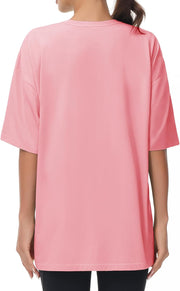 THE GYM PEOPLE Women's Casual Oversized T-Shirts Summer Crewneck Short Sleeve Workout Basic Tee Tops