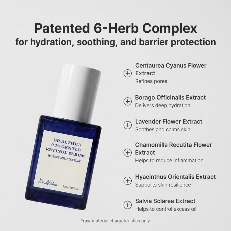 0.1 Gentle Retinol Serum - Korean skincare, 1.01fl.oz, Reduce Wrinkles, Fine Lines, & Signs of Aging, Gentle Skincare for Day & Night